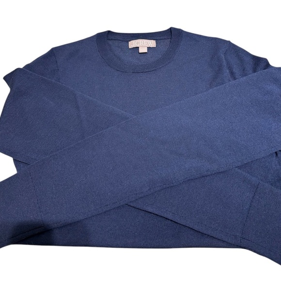 Something blue! J Crew Carolyn navy merino wool crew neck sweater! NWOT - Picture 4 of 7